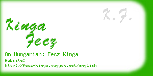 kinga fecz business card